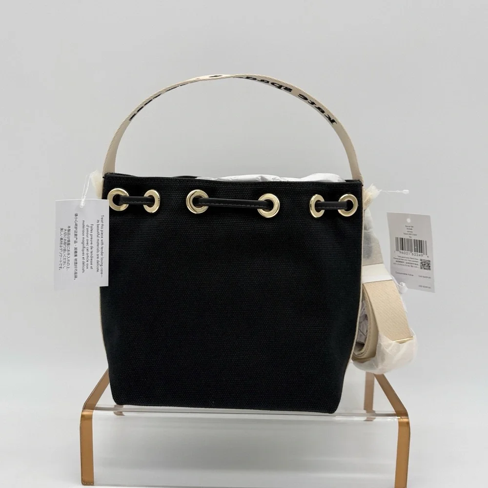 Kate Spade Kip Canvas Bucket Bag Black - Picture 2 of 15